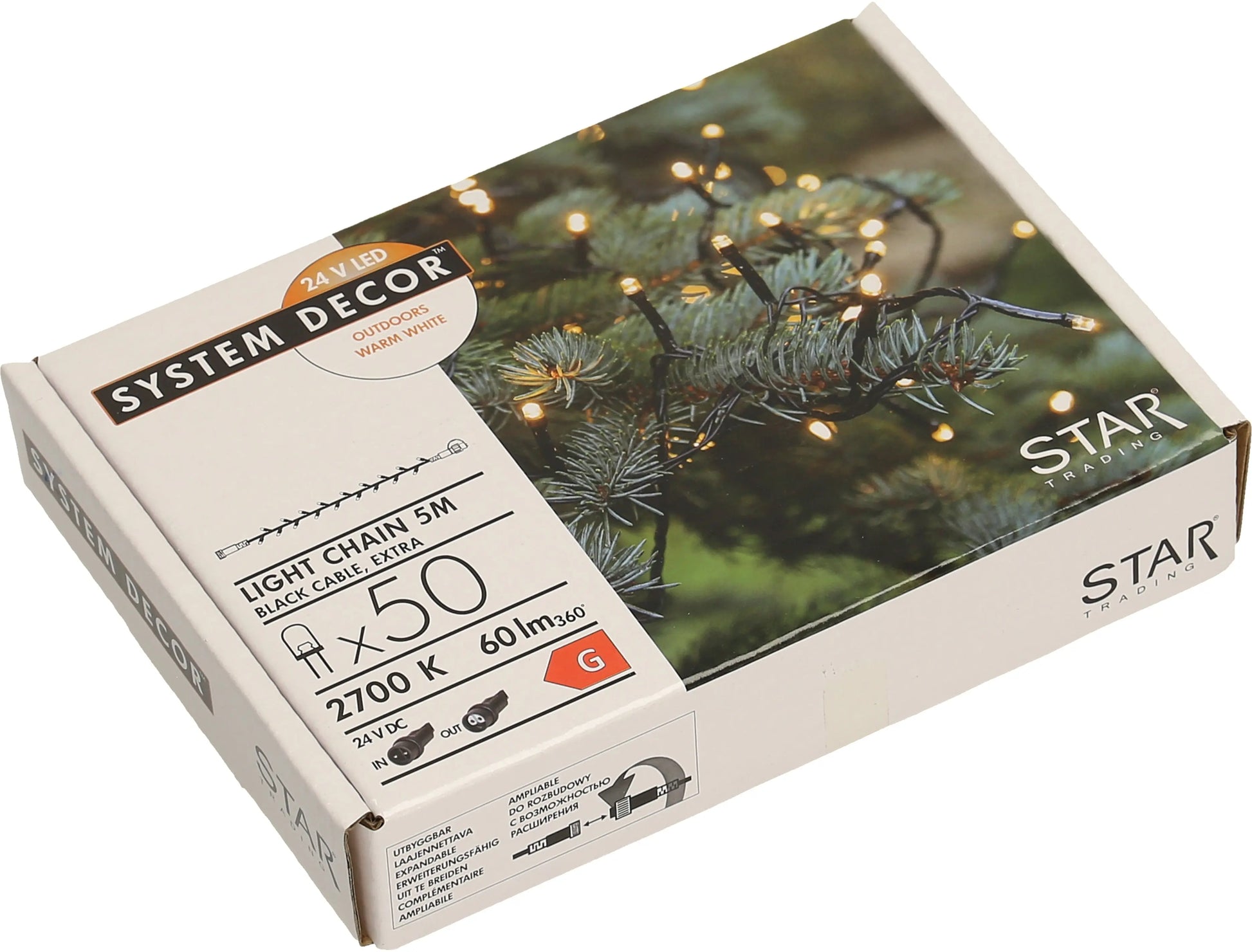 STAR TRADING System Decor Lichterkette 5m 12.495-27-1 Extra, schwarz Idealshop