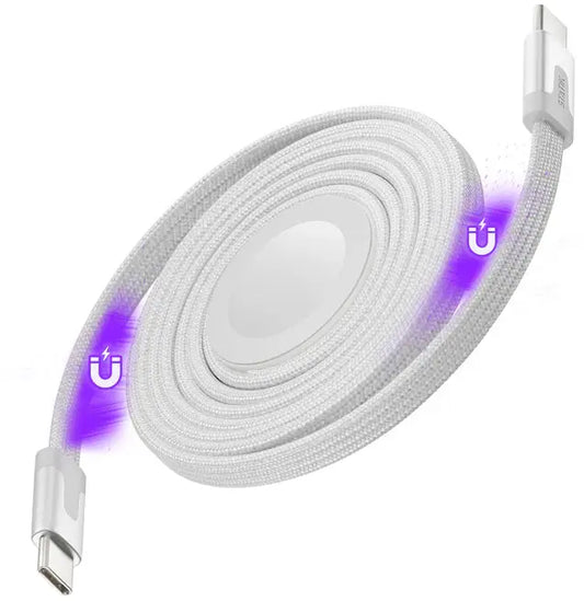STATIK MagStack Duo Charger PUP-0497-3FT-CC-WHT Apple Watch+USB-C Cable Idealshop