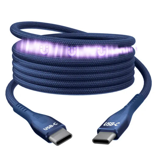 STATIK MagStack Pro,Magnetic Cable PUP-0550-3FT-CC-NVY USB-C to C, 2m, 100W, Orange Idealshop