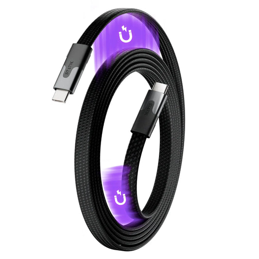 STATIK MagStack Slim Pro Cable PUP-0495-3FT-CC-BLK USB-C to C, 1M, 100W Black Idealshop