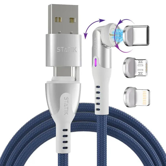 STATIK Statik 360 Pro Mag. Cable PUP-0520-6FT-NVY 2.0 USB-C Only, 2m 100W Idealshop