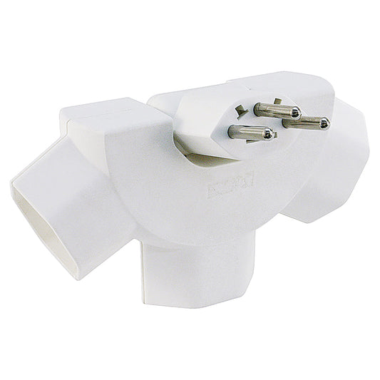 STEFFEN Mehrfachstecker Peacook 14 9769 0 weiss, kippbar Idealshop