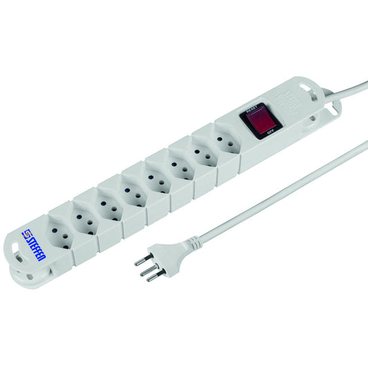 STEFFEN Steckdosenleiste 3m 20 201238 S weiss, T13 8 Stecker Idealshop