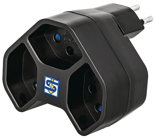 STEFFEN Mehrfachstecker MANTA 14 97 1001 schwarz, drehbar, 3xT13 Idealshop