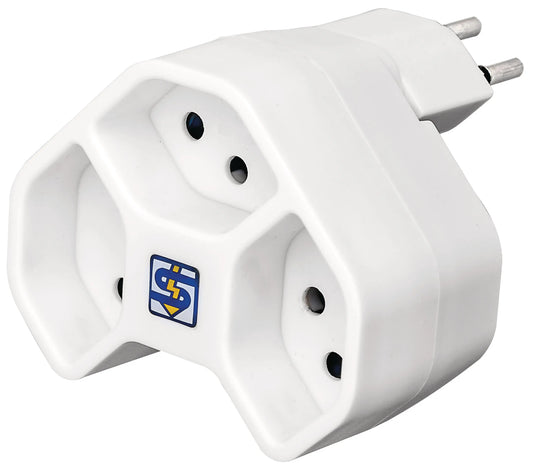 STEFFEN Mehrfachstecker MANTA 14 97 1002 weiss, drehbar, 3xT13 Idealshop