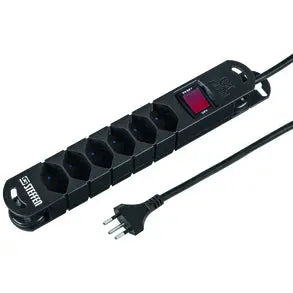 STEFFEN Steckdosenleiste 3m 20 201136 S schwarz 6 Stecker Idealshop