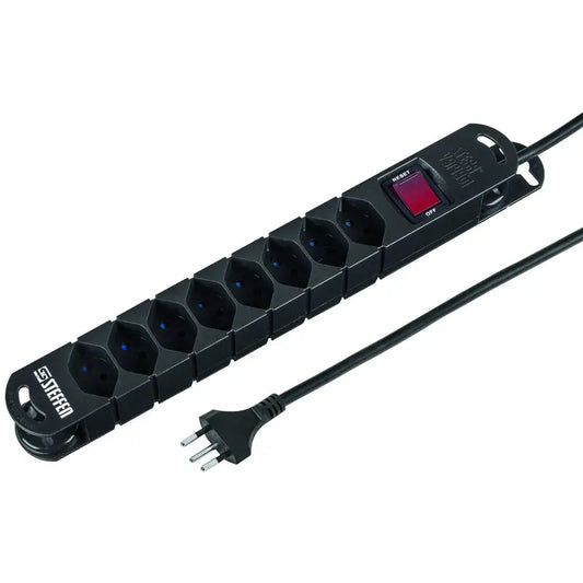 STEFFEN Steckdosenleiste 3m 20 201138 S schwarz, T13 8 Stecker Idealshop