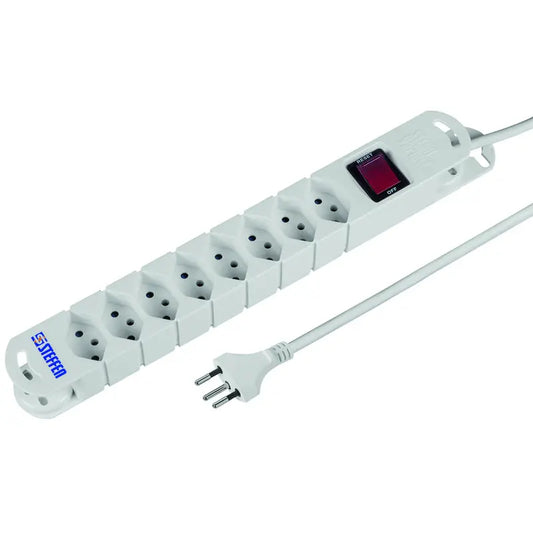 STEFFEN Steckdosenleiste 3m 20 201238 S weiss, T13 8 Stecker Idealshop