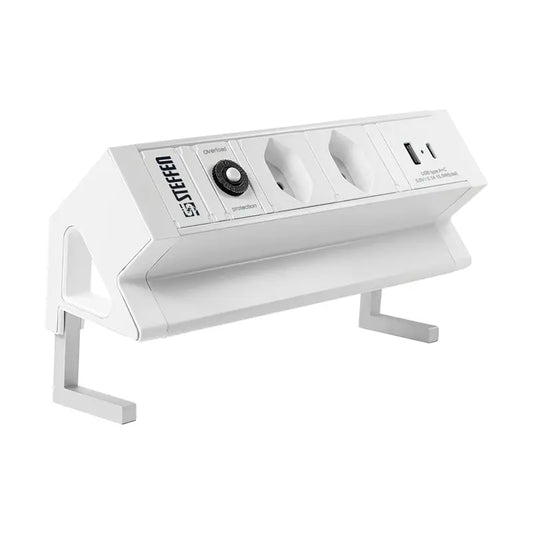 STEFFEN Steckdosenleiste Alu Desk 1.5m 50 00085 weiss Idealshop