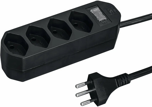 STEFFEN Steckdosenleiste Compact 200130114 4x T13,schwarz Idealshop