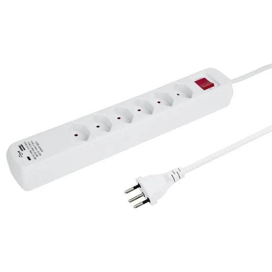 STEFFEN Steckdosenleiste Power Easy 50 00061 weiss, 1.5m Idealshop