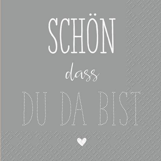 STEWO Serviette 25x25cm 2573648865 Dahoma FSC grau 20 Stück Idealshop