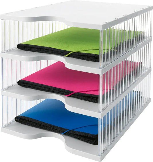 STYRO Ablagesystem styrobig uno 228-0103.82 weiss/transparent 3 Fächer Idealshop