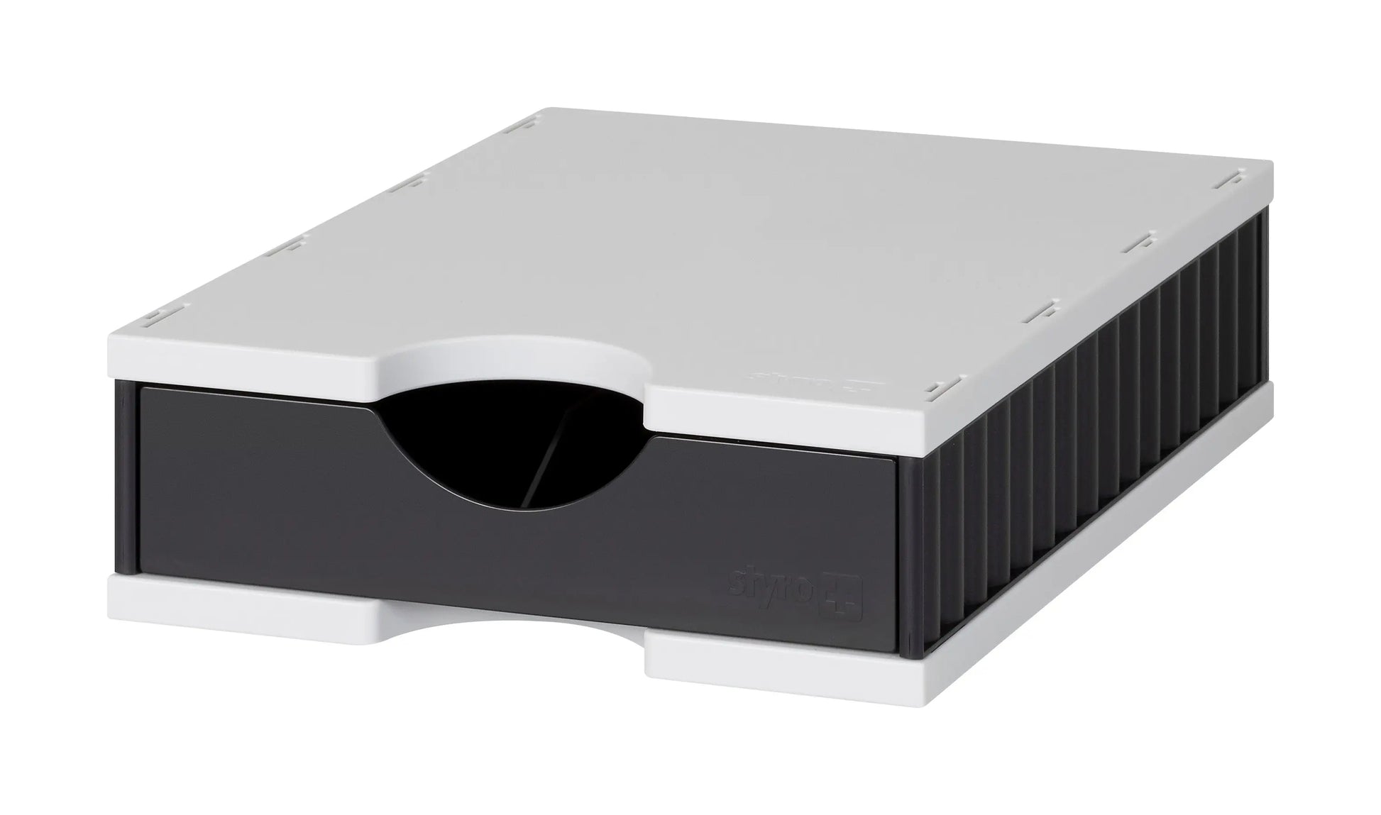 STYRO Ablagesystem styrodoc uno 268-0101.989 grau/schwarz 1 Fach Idealshop