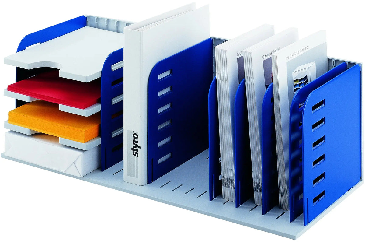 STYRO Ablagesystem styrorac 282-03407.38 grau/blau 8 Wände Idealshop