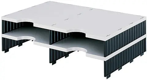 STYRO Aufbaueinheit Styrodoc Duo 268-12021.98 schwarz/grau 4 Fächer Idealshop
