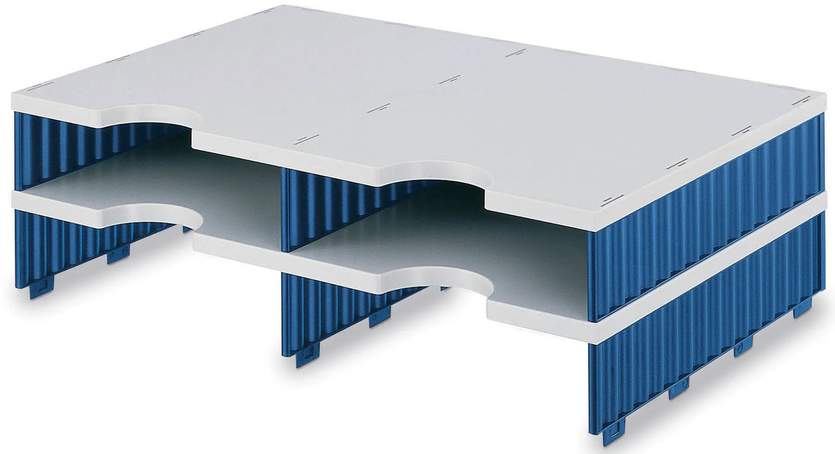 STYRO Aufbaueinheit styrodoc duo 268-12021.38 grau/blau 4 Fächer Idealshop