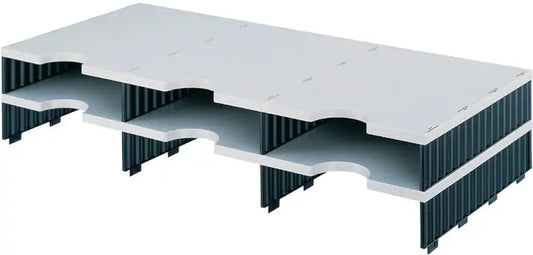 STYRO Aufbaueinheit styrodoc trio 268-13021.98 schwarz/grau 6 Fächer Idealshop