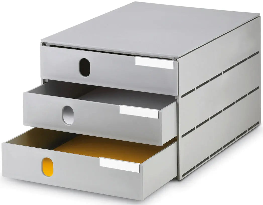 STYRO Schubladenbox styroval öko 14-8050.85 grau/grau 3 Schubladen Idealshop