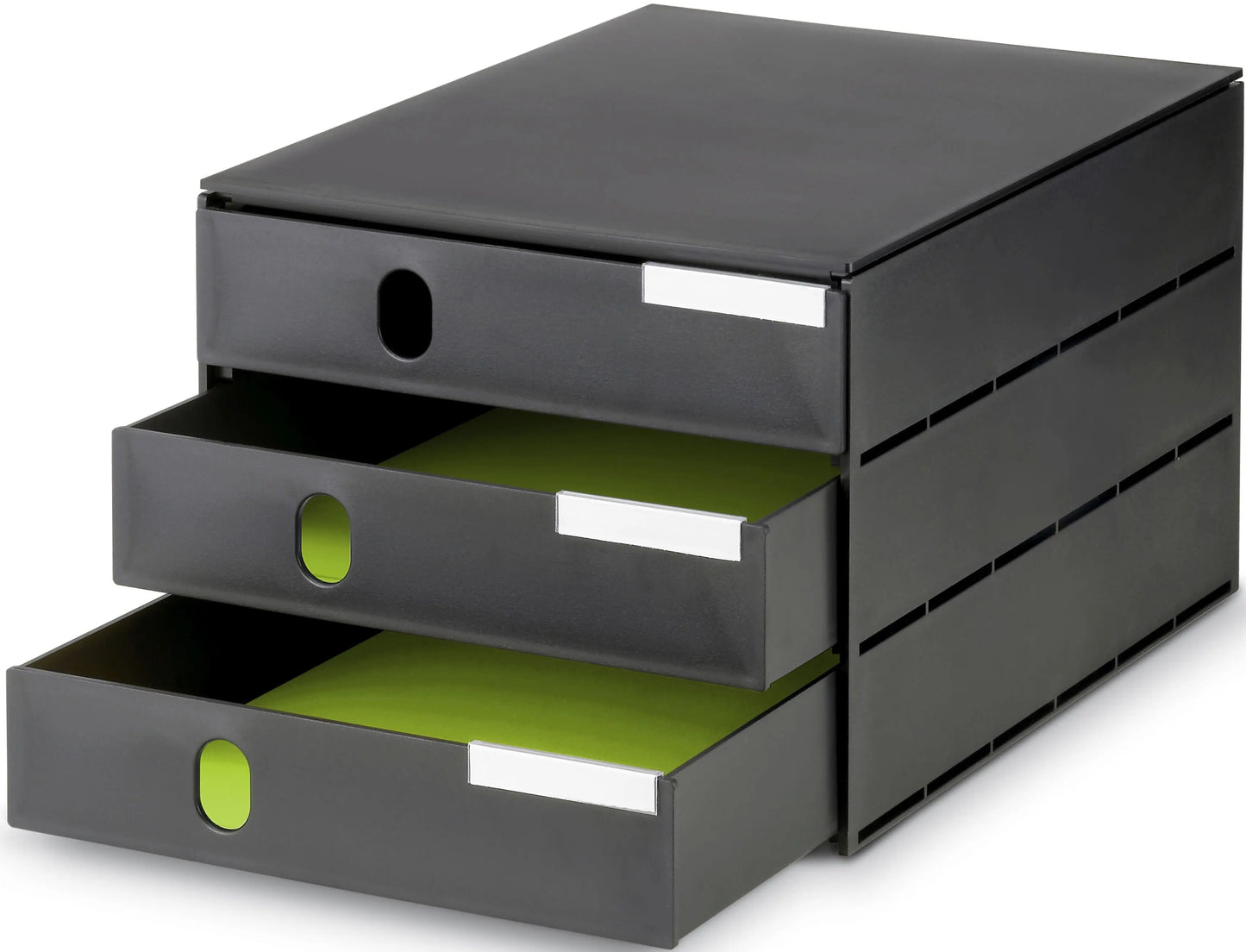 STYRO Schubladenbox styroval öko 14-8050.90 schwarz/schwarz 3 Schubladen Idealshop