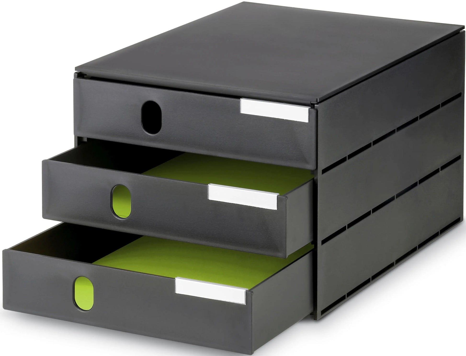 STYRO Schubladenbox styroval öko 14-8050.90 schwarz/schwarz 3 Schubladen Idealshop