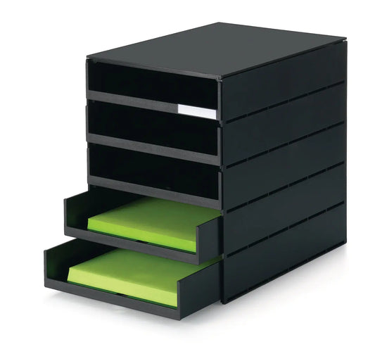 STYRO Schubladenbox styroval pro 14-8001.90 schwarz 5 Schubladen offen Idealshop