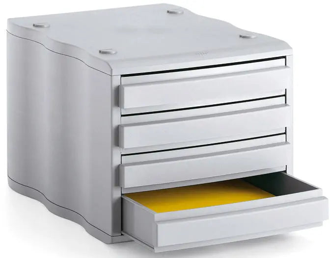 STYRO Schubladenbox styrowave 248-8500.88 grau/grau 4 Schubladen Idealshop