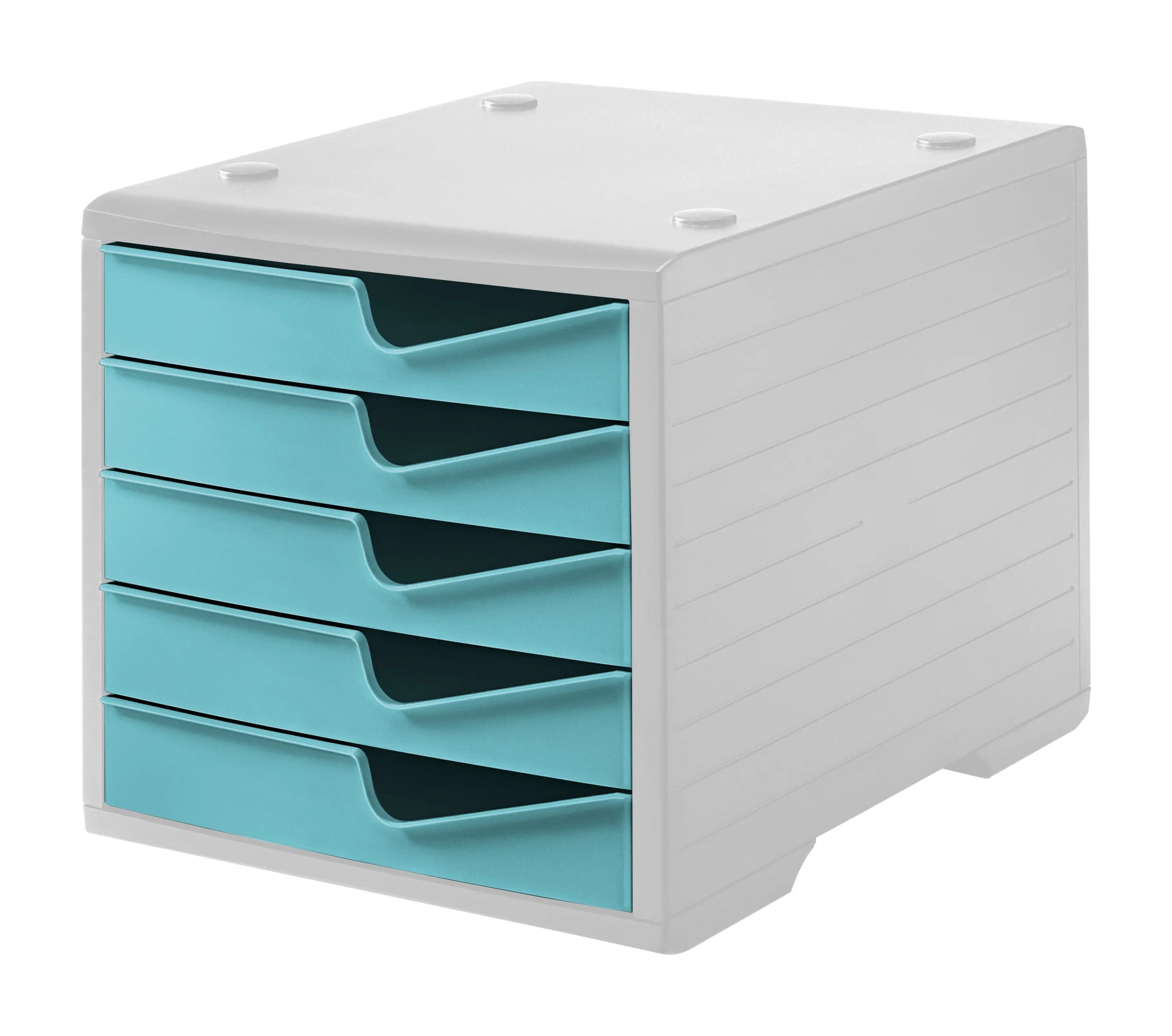 STYRO Styroswingbox 275-8430.528 grau/aqua 5 Schubladen Idealshop