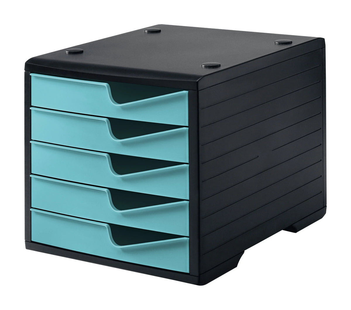 STYRO Styroswingbox 275-8430.529 schwarz/aqua 5 Schubladen Idealshop