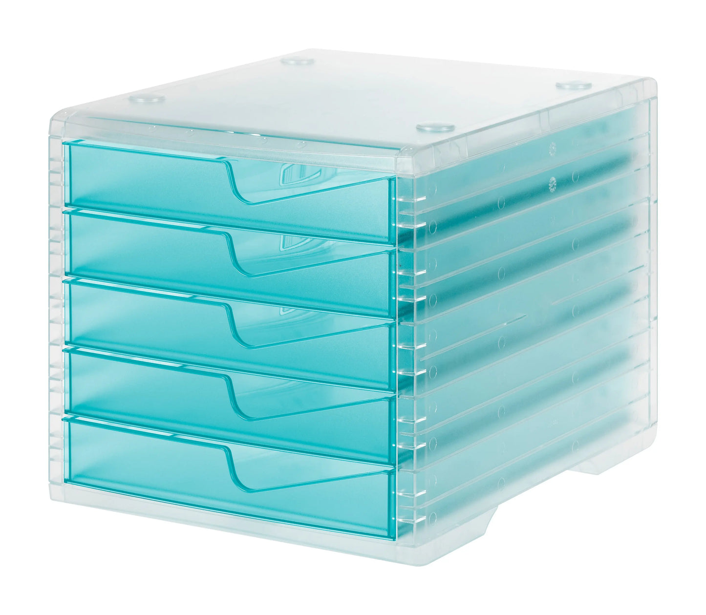 STYRO Styroswingbox light 275-8430.252 transparent/aqua 5 Schubladen Idealshop