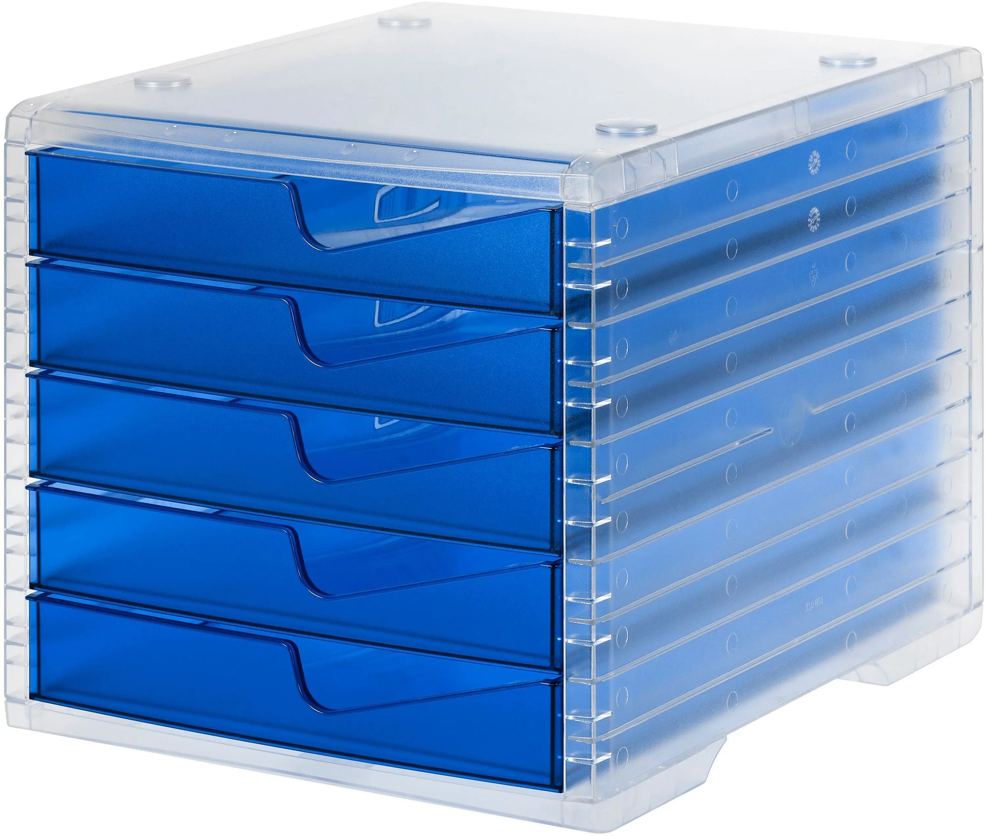 STYRO Styroswingbox light 275-8430.322 transparent/blau 5 Schubladen Idealshop