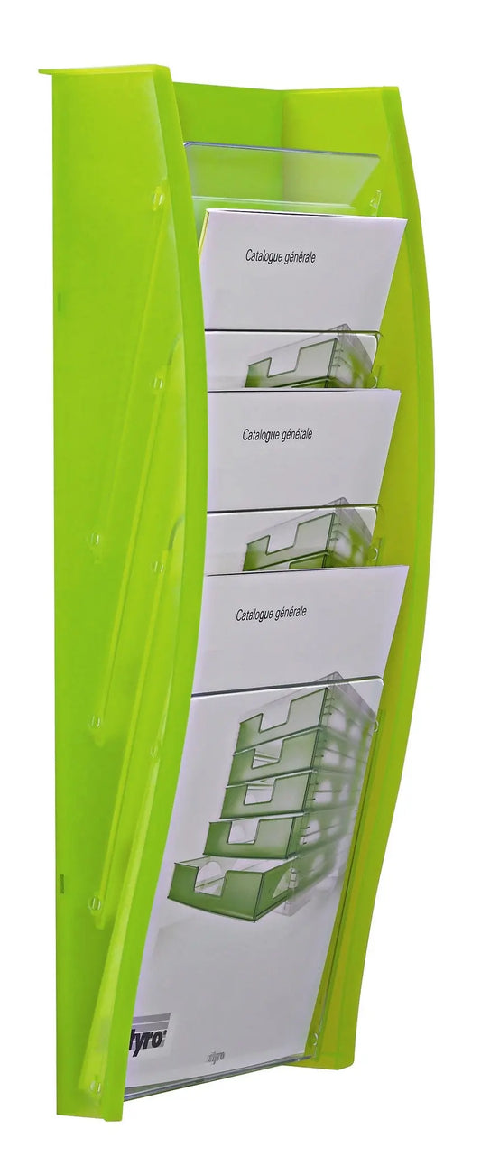 STYRO Wandprospekthalter A4 128-340.0250 kiwi 4 Fächer Idealshop