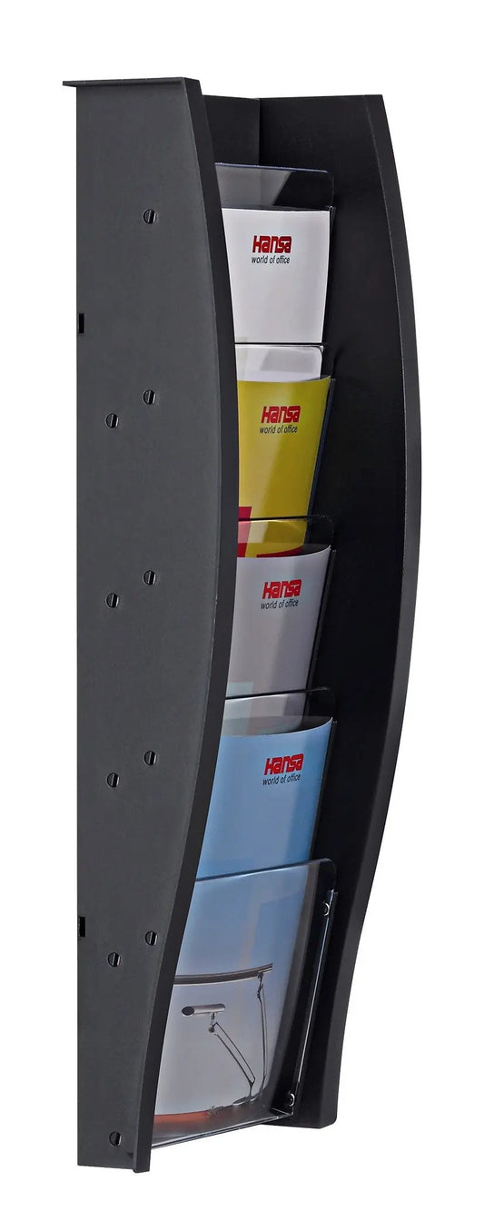 STYRO Wandprospekthalter A5 128-350.0292 anthrazit 5 Fächer Idealshop