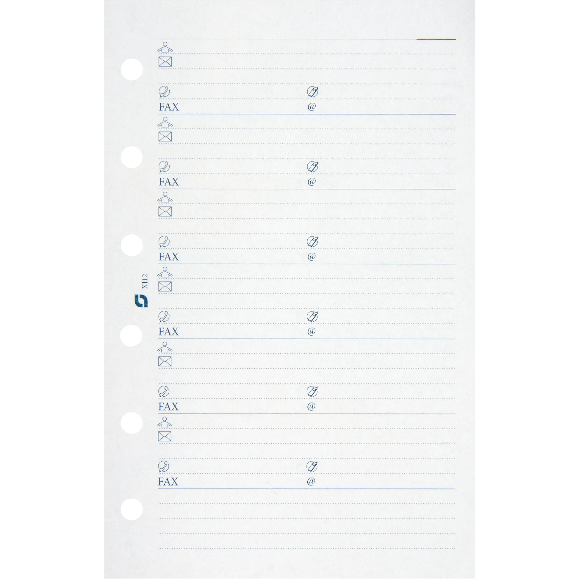 SUCCES Agenda Junior Adressseiten 84201200U weiss 50 Blatt 8x12.5cm Idealshop