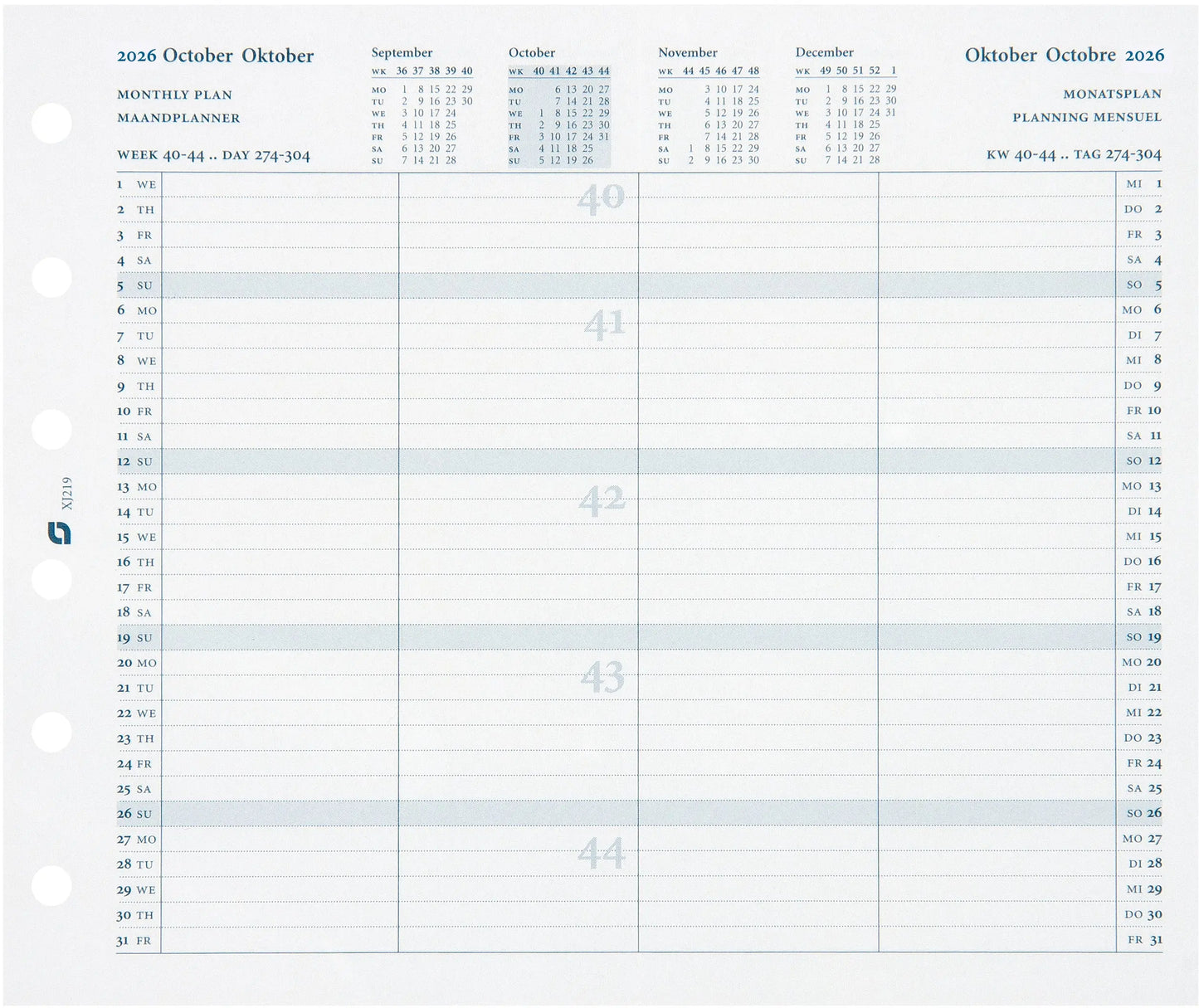 SUCCES Agenda Junior Monatspläne 2026 842219000026U 2J 8x12.5cm Idealshop