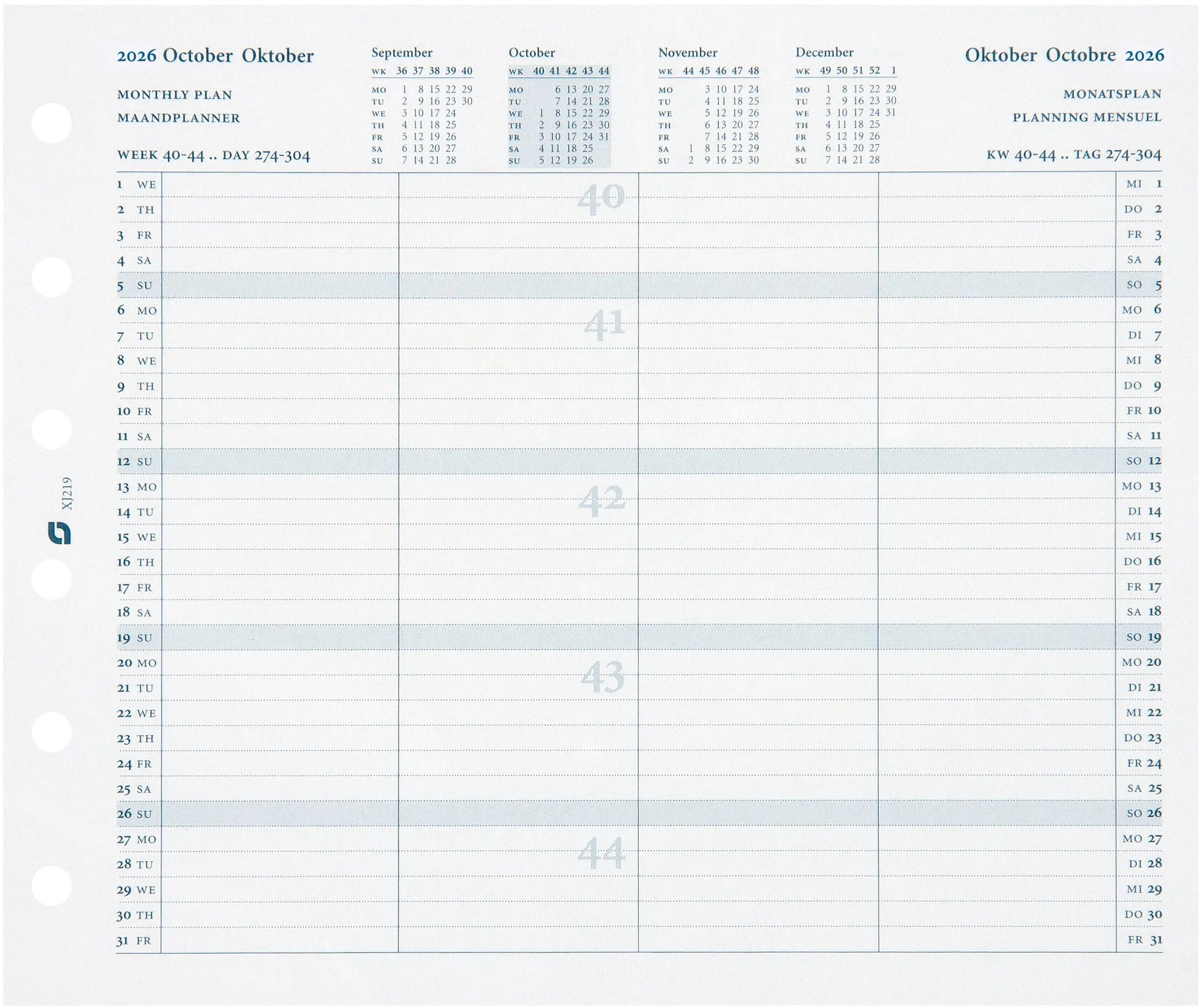 SUCCES Agenda Junior Monatspläne 2026 842219000026U 2J 8x12.5cm Idealshop