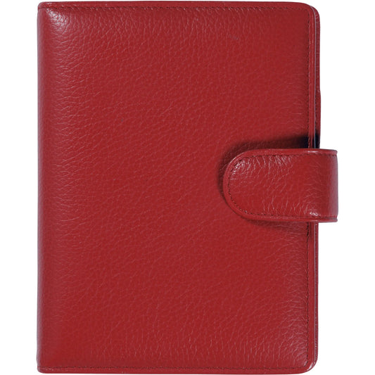 SUCCES Agenda Mini Ringbuch Cadiz 84136545U Leder rot 9.5x12.5cm Idealshop