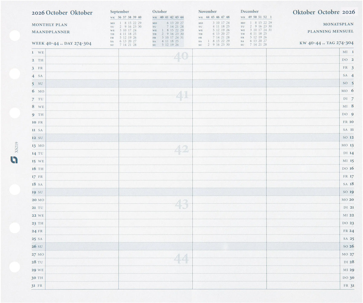 SUCCES Agenda Senior Monatspläne 2026 845219000026U 2J 9.5x15cm Idealshop