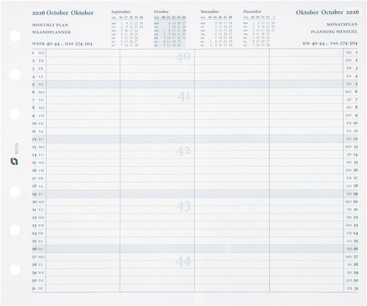 SUCCES Agenda Senior Monatspläne 2026 845219000026U 2J 9.5x15cm Idealshop