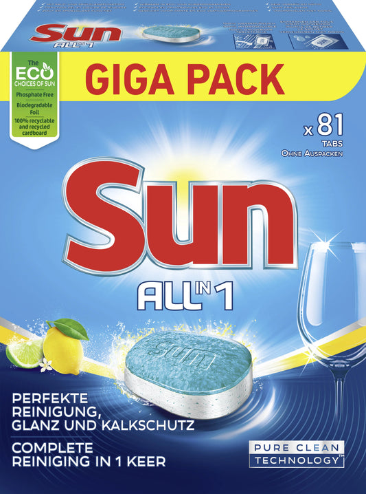 SUN       Geschirrspül-Tabs      81 Tabs Idealshop