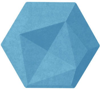 SUONO Wandelement 16x14x2cm 3116.S09.3700 TILES 3D, HEXA, blau 10 Stk. Idealshop