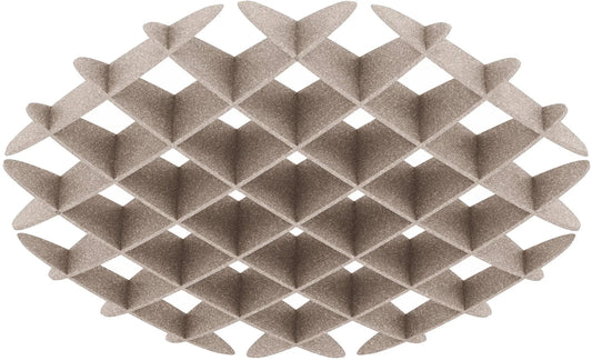 SUONO Deckenelement 120x120x15cm 2142.U12.4400 ROUND, braun Idealshop