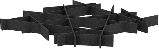 SUONO Deckenelement 229x229x19cm 2144.U12.2600 INTERLACE, schwarz Idealshop