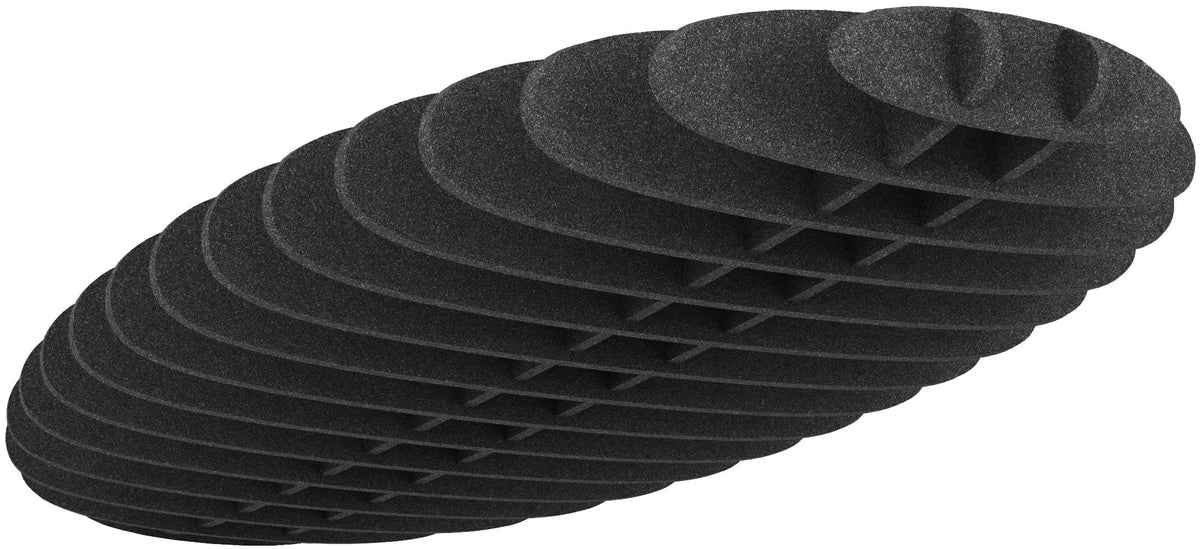 SUONO Deckenelement 240x120x30cm 2141.U12.2600 OVAL, schwarz Idealshop