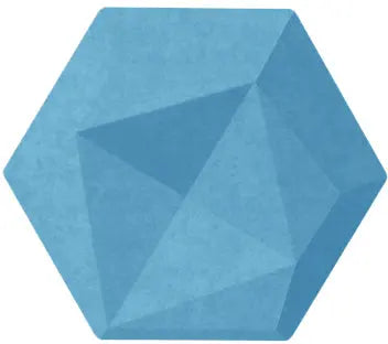 SUONO Wandelement 16x14x2cm 3116.S09.3700 TILES 3D, HEXA, blau 10 Stk. Idealshop
