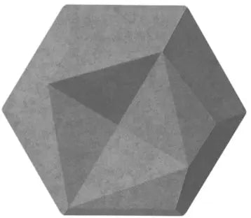 SUONO Wandelement 16x14x2cm 3116.S09.3800 TILES 3D, HEXA, grau 10 Stk. Idealshop