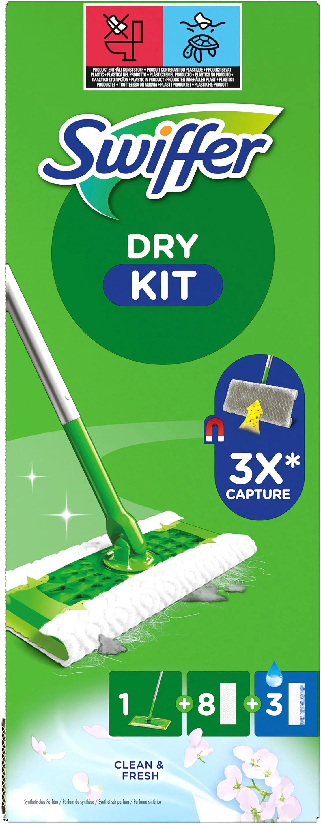 SWIFFER Staubmagnet Starterset 972087 8Trockentücher+ 3 Wischtücher Idealshop