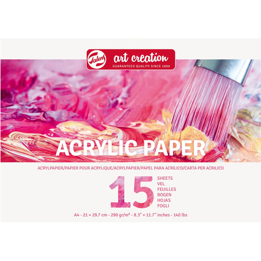 TALENS Acrylicpapier 9316002M A4, 15 Blatt, 290 g/qm Idealshop