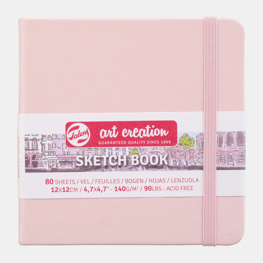 TALENS Skizzenbuch 12x12cm 9314014M pastellrosa 80 Seiten Idealshop