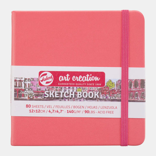 TALENS Skizzenbuch 12x12cm 9314314M korallenrot 80 Seiten Idealshop